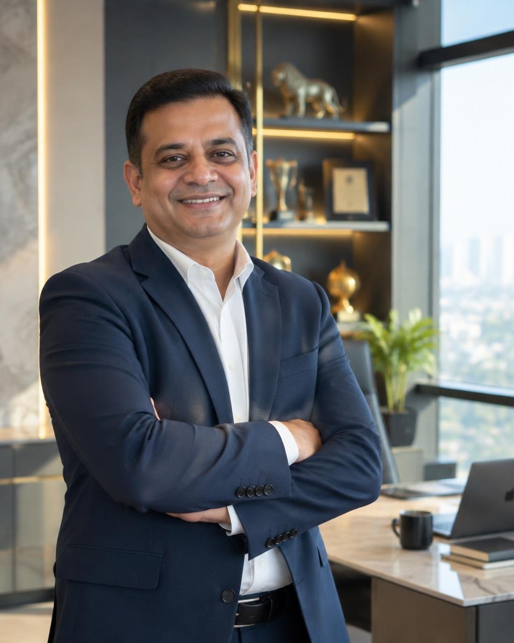 Indian business owner in a modern office